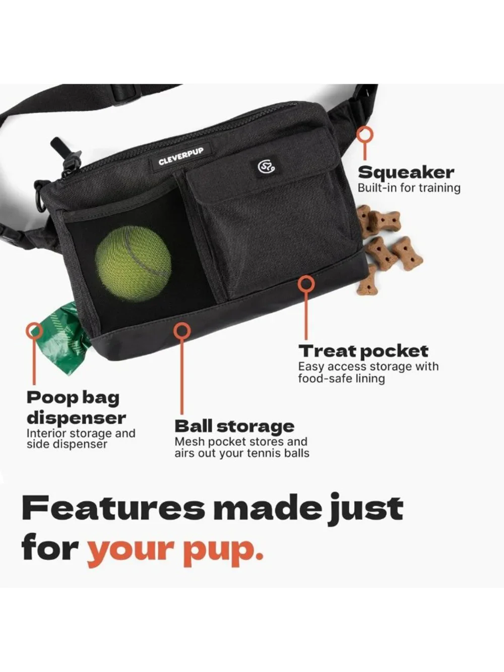 Hands-Free 2-in-1 Dog Walking Bag - Versatile, Stylish, Graphite Color